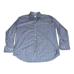 Peter Millar Mens Extra Large Plaid Button Down Shirt Cotton Formal  Long Sleeve